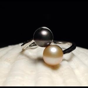 Double Pearl ring
